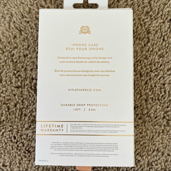 Rifle Paper Co iPhone 11 Pro/X/XS case in Clear Wild Rose - Picture 2 of 4